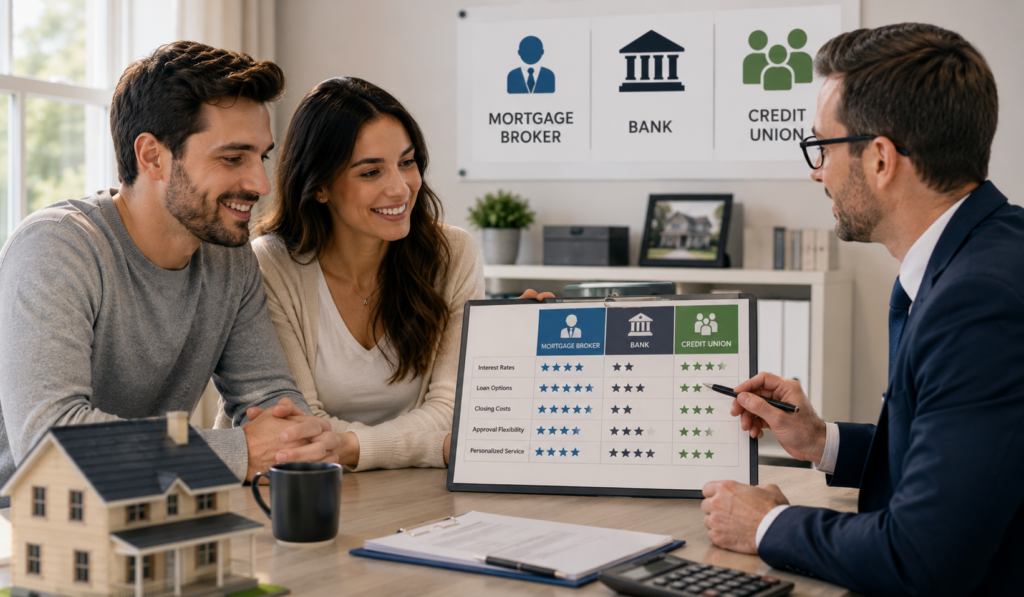 Mortgage Broker vs Bank vs Credit Union